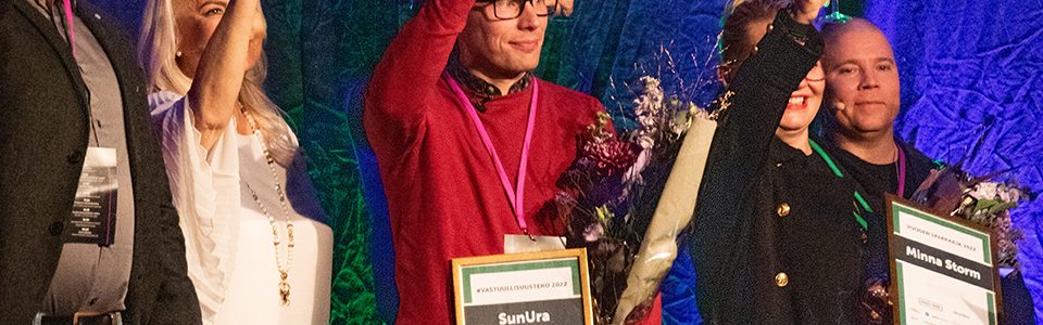 Vuoden 2022 vastuullisuusteko -tunnustus SunUra Oy:lle